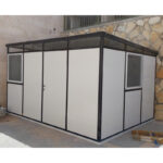 Abri de jardin modulaire isolé 4x2m profils noirs - plancher inclus - Everbox