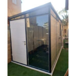 Abri de jardin modulaire isolé 4x2m profils noirs - plancher inclus - Everbox
