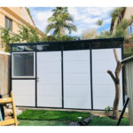 Abri de jardin modulaire isolé 4x2m profils noirs - plancher inclus - Everbox