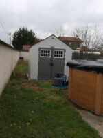 Abri de jardin polyéthylène 35mm 5,53m² Woodgrain + plancher SUNCAST