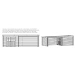 Abri de jardin Rohan 8,88m² en bois traité autoclave 28mm avec terrasse couverte - SOLID
