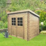 Abri de jardin Stendal 4,91m² en bois massif 19mm à toit monopente - SOLID