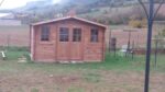 Abri en bois massif 16m² PLUS 28mm traité teinté marron Gardy Shelter