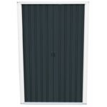 Abri en métal parois hautes anthracite Colussus 7,79m² DURAMAX + kit ancrage