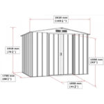 Abri en métal parois hautes anthracite Titan Premium 4,77m² DURAMAX + kit ancrage