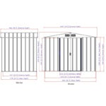 Abri en métal parois hautes anthracite Titan Premium 4,77m² DURAMAX + kit ancrage