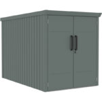 Abri pour 3 vélos en métal vert sauge Kosto 2,74m² - X-METAL