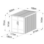 Abri pour 3 vélos en métal vert sauge Kosto 2,74m² - X-METAL
