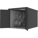 Abri pour 4 vélos en métal anthracite Kosto 3,7m² - X-METAL