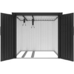 Abri pour 4 vélos en métal anthracite Kosto 3,7m² - X-METAL