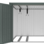 Abri pour 4 vélos en métal vert sauge Kosto 3,7m² - X-METAL