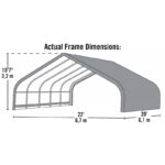 Abri pour animaux démontable 40,9m² en acier et polyéthylène vert – Shelter Logic