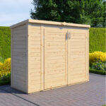 Armoire de jardin en bois brut 1,6m² - panneaux 14mm - avec plancher - Multibox 3 - Bertilo
