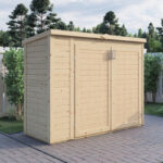 Armoire de jardin en bois brut 1,6m² - panneaux 14mm - avec plancher - Multibox 3 - Bertilo