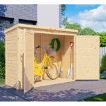 Armoire de jardin en bois brut 1,6m² - panneaux 14mm - avec plancher - Multibox 3 - Bertilo