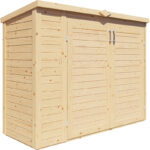 Armoire de jardin en bois brut 1,6m² - panneaux 14mm - avec plancher - Multibox 3 - Bertilo
