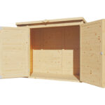 Armoire de jardin en bois brut 1,6m² - panneaux 14mm - avec plancher - Multibox 3 - Bertilo