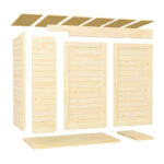 Armoire de jardin en bois brut 1,6m² - panneaux 14mm - avec plancher - Multibox 3 - Bertilo