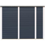 Armoire de jardin en bois gris anthracite 1,6m² - panneaux 14mm - avec plancher - Multibox 3 - Bertilo