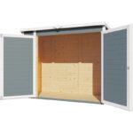 Armoire de jardin en bois gris clair 1,6m² - panneaux 14mm - avec plancher - Multibox 3 - Bertilo