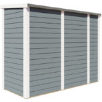 Armoire de jardin en bois gris clair 1,6m² - panneaux 14mm - avec plancher - Multibox 3 - Bertilo