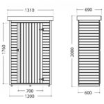 Armoire de jardin en bois massif traité autoclave 0,72m² THEO – Cerland