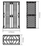 Armoire de jardin SunLife en Polyéthylène Haute Densité 40mm beige - H.202cm - Jôbu