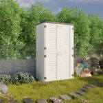 Armoire de jardin SunLife en Polyéthylène Haute Densité 40mm beige - H.202cm - Jôbu