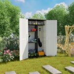 Armoire de jardin SunLife en Polyéthylène Haute Densité 40mm beige - H.202cm - Jôbu