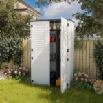 Armoire de jardin SunLife en Polyéthylène Haute Densité 40mm beige - H.202cm - Jôbu