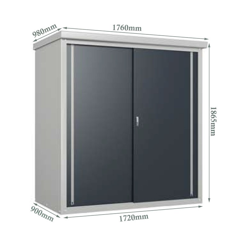Armoire extérieure en métal anthracite 3200L Guardian 1,72m² TRIMETALS