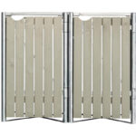 Cache-poubelle 2 compartiments Müllbox en bois traité gris 2x140L – HIDE