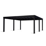 Carport 36,2m² en aluminium noir et polycarbonate 10mm Oslo - Canopia by Palram