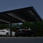 Carport 36,2m² en aluminium noir et polycarbonate 10mm Oslo - Canopia by Palram