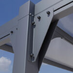Carport camping-car en aluminium anthracite et polycarbonate Hegoa 20 - TRIGANO