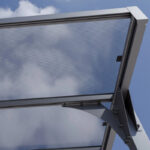 Carport camping-car en aluminium anthracite et polycarbonate Hegoa 25 - TRIGANO