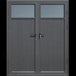 Carport double 30m² en aluminium anthracite et toit en acier avec abri de 6m² - Ombrea