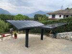 Carport double en alu gris et polycarbonate Arizona Breeze 5000 Palram - Canopia