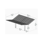 Carport double Sydney Wings 572x586cm en aluminium noir et polycarbonate - Canopia by Palram