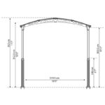 Carport en alu gris et polycarbonate 1 voiture 46,3m² Arcadia Alpine 12700 - Canopia