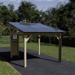 Carport monopente 12,18m² en bois brut et toit solaire - HABRITA