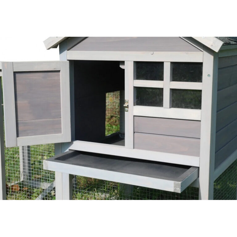 Clapier d’extérieur en bois - L122xP62xH93cm - Lodge – Lifland