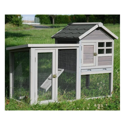 Clapier d’extérieur en bois - L122xP62xH93cm - Lodge – Lifland
