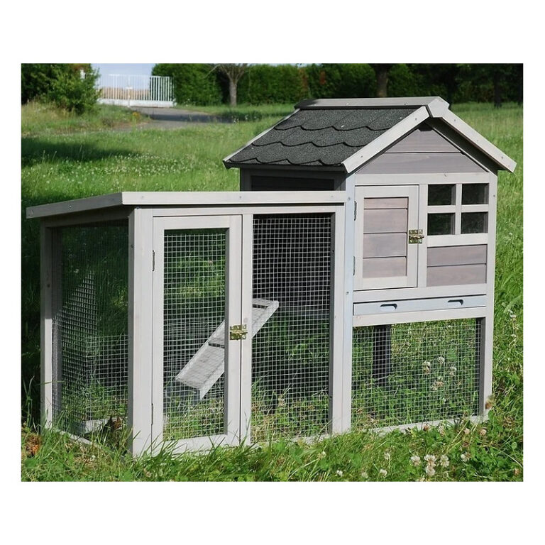 Clapier d’extérieur en bois - L122xP62xH93cm - Lodge – Lifland