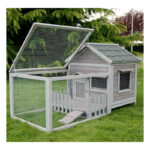 Clapier d’extérieur en bois - L145xP74xH82cm - Gris - Cottage Animals - Lifland