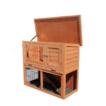 Clapier d’extérieur en bois - L92xP45xH80cm - First Double – Lifland
