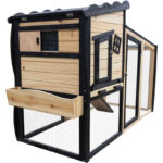 Clapier d'extérieur en bois FSC thermo-traité avec doublure chaude 153x64,5x103,5cm - Shelty Pet