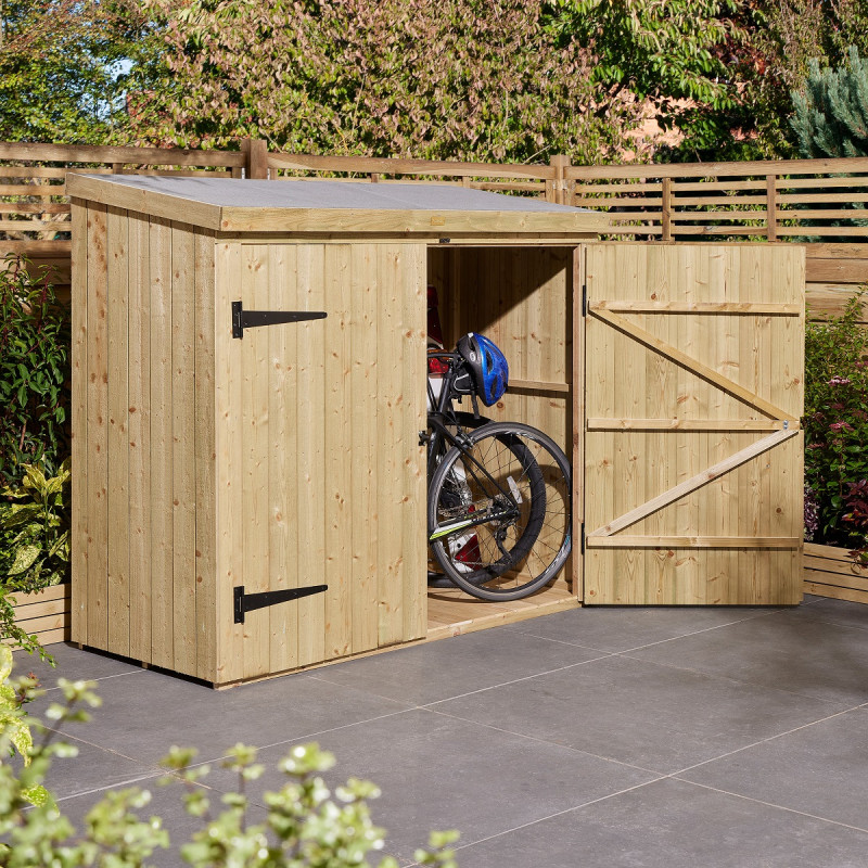 Coffre abri multifonctions en bois traité - 2000L - Rowlinson