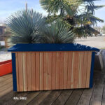 Coffre de jardin 136x80cm en bois Douglas et alu composite couleur au choix - Fabric Style