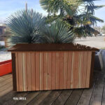 Coffre de jardin 136x80cm en bois Douglas et alu composite couleur au choix - Fabric Style